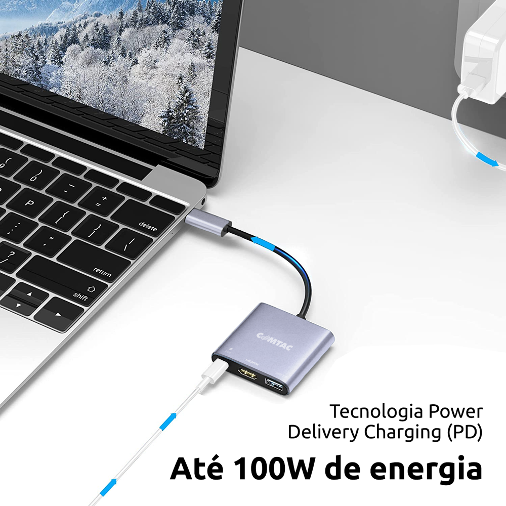 Thumbnail 8 do Adaptador de USB C para AV Digital Multiportas USB 3.0 + HDMI + USB C