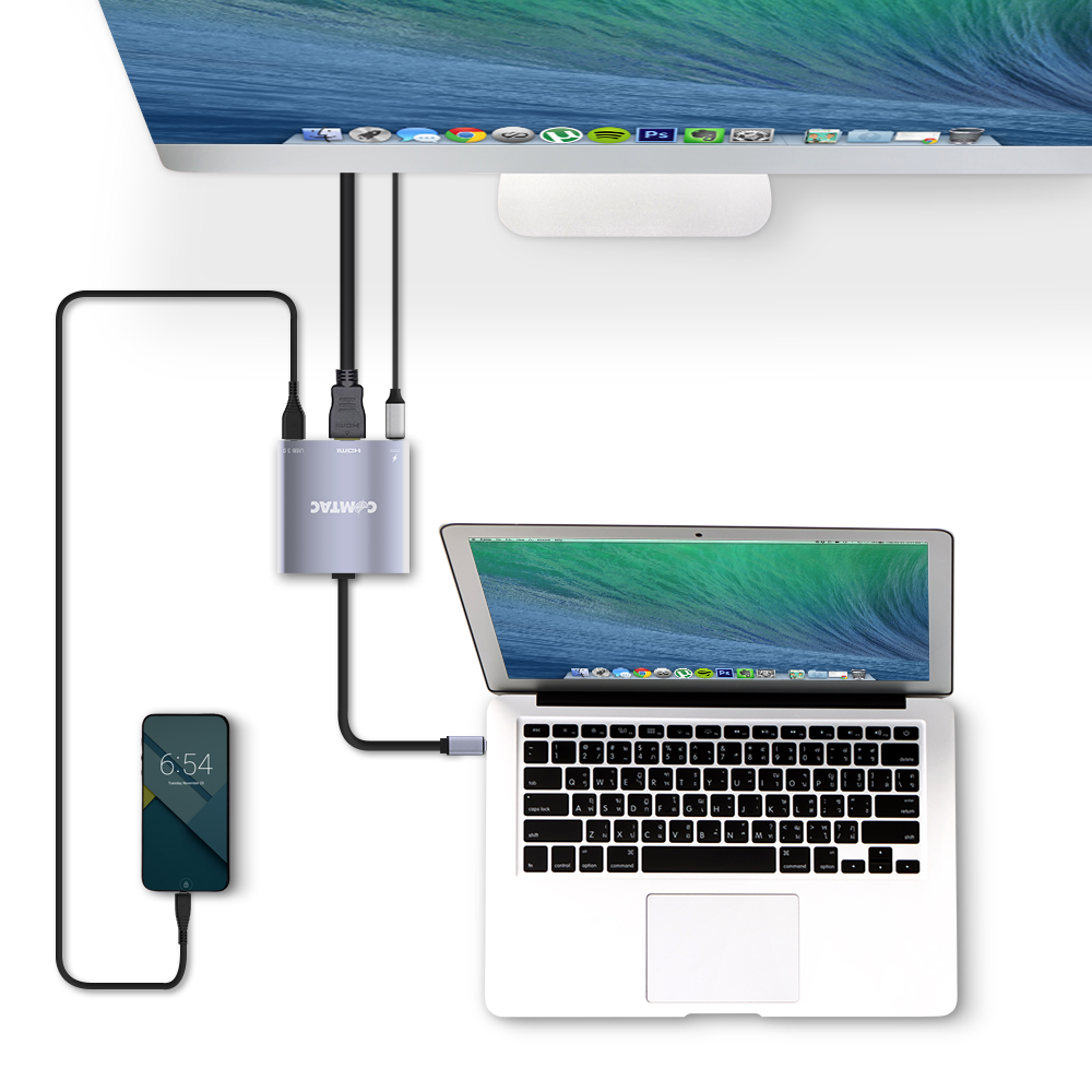 Thumbnail 6 do Adaptador de USB C para AV Digital Multiportas USB 3.0 + HDMI + USB C