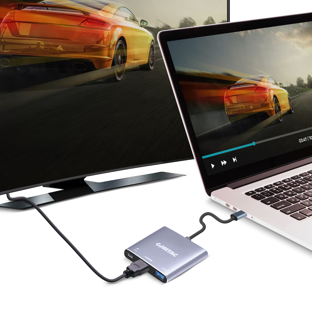 Thumbnail 10 do Adaptador de USB C para AV Digital Multiportas USB 3.0 + HDMI + USB C