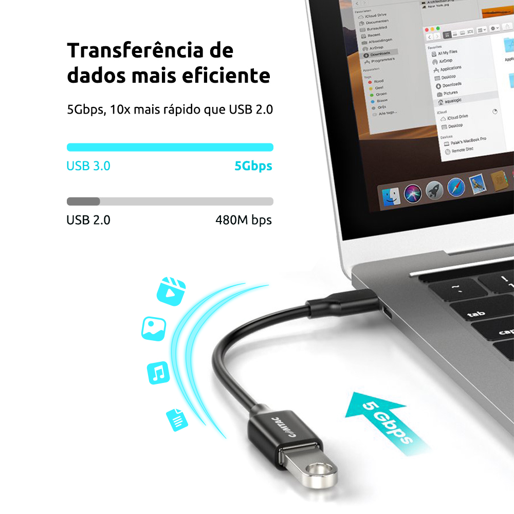 Thumbnail 4 do Cabo USB-C Extensor para USB 3.0 fêmea - 0.2 metro