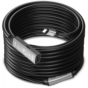Cabo Extensor USB-C 3.0 com Amplificadores de Sinal Ativos - 20 Metros