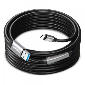 Cabo Gamer USB-A para USB-C 10m Blindado com Amplificador | Para Controle PS5 | Comtac