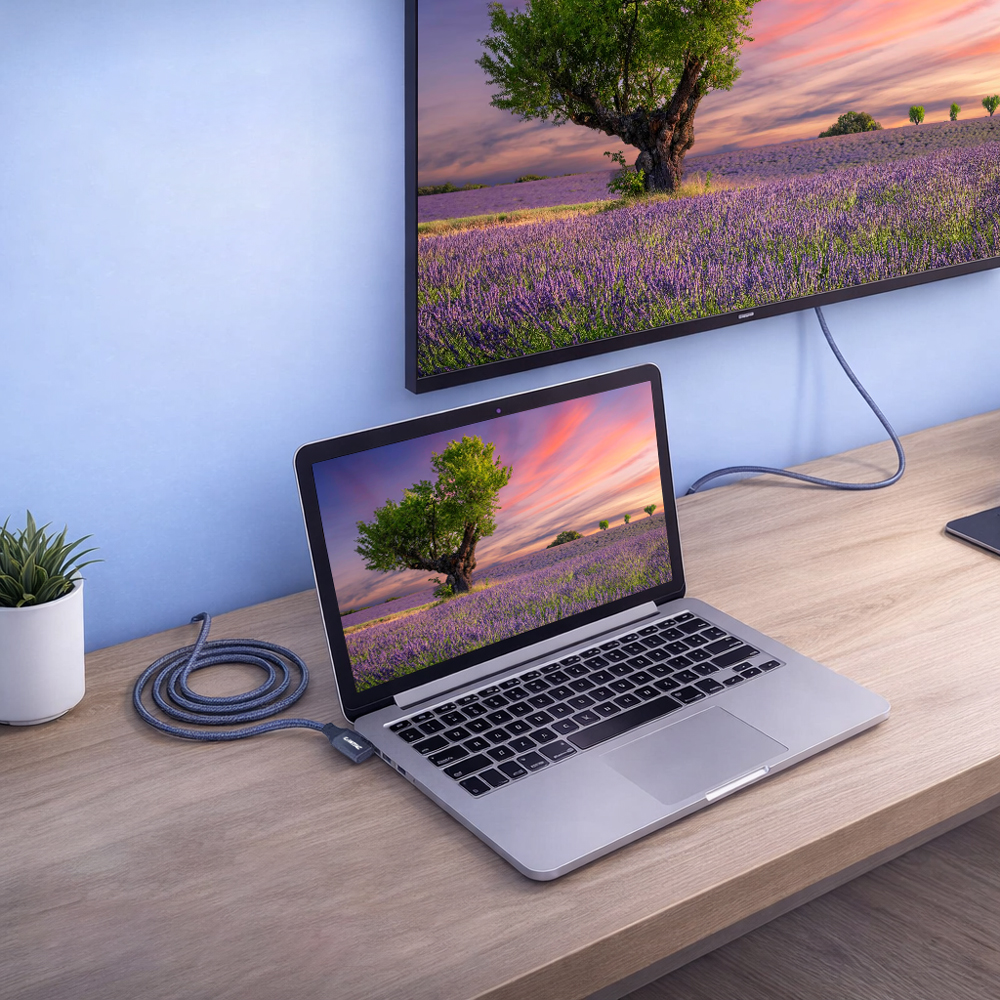 Thumbnail 8 do Cabo USB4 Type-C 90° 40Gbps 240W Thunderbolt 3/4 - PD 3.1 - 8K - 2 metros