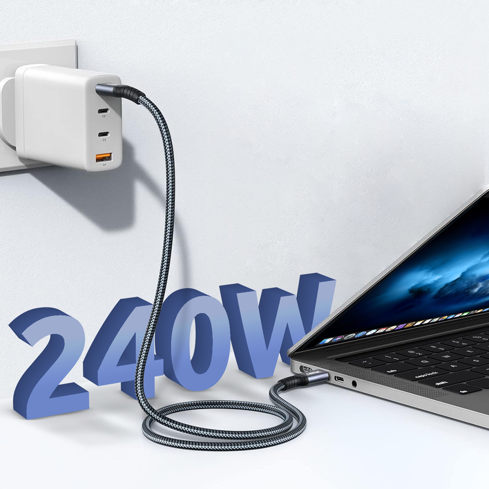 Thumbnail 5 do Cabo USB4 Type-C 40Gbps 240W Thunderbolt 3/4 - PD 3.1 - 8K - 2 metros