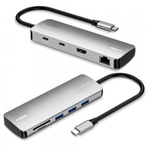 Docking USB-C Multiportas 9 em 1 - Linha Aluminium Comtac