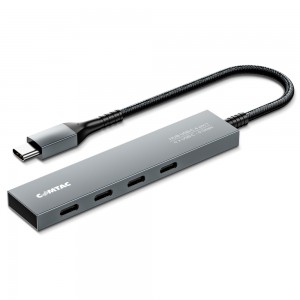 Hub USB-C 4 em 1 - Todas as Portas USB-C - Linha Aluminium Comtac