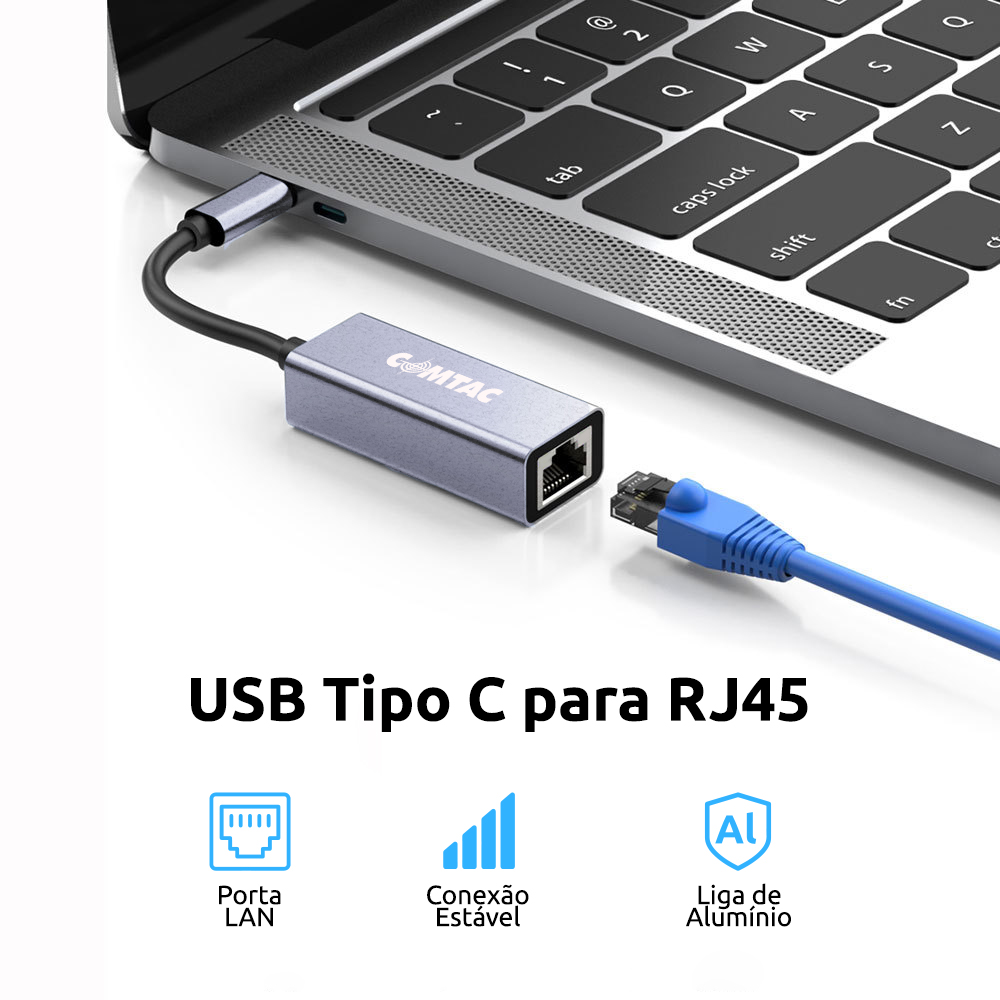 Thumbnail 2 do Conversor USB C para Gigabit Ethernet RJ45