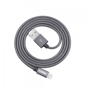 Cabo Lightning / USB com Certificação MFi Apple - Cinza Grafite - 1 Metro
