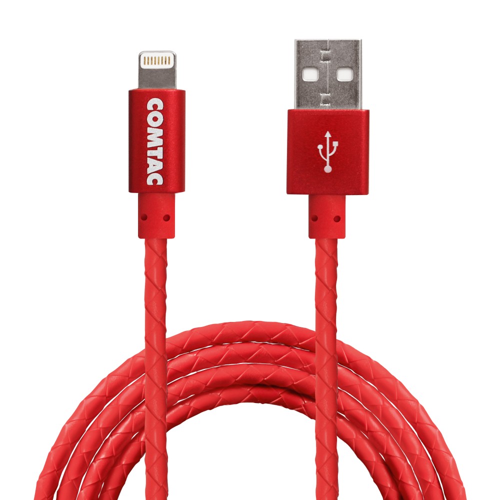 Thumbnail 2 do Cabo Lightning com Certificação MFI para USB 2.0 - 1 metro - Couro Vermelho