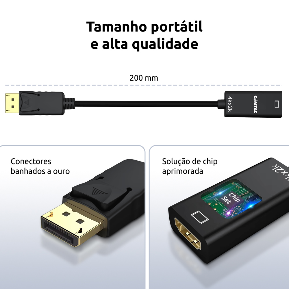Thumbnail 5 do Conversor DisplayPort para HDMI 4K – 20 cm