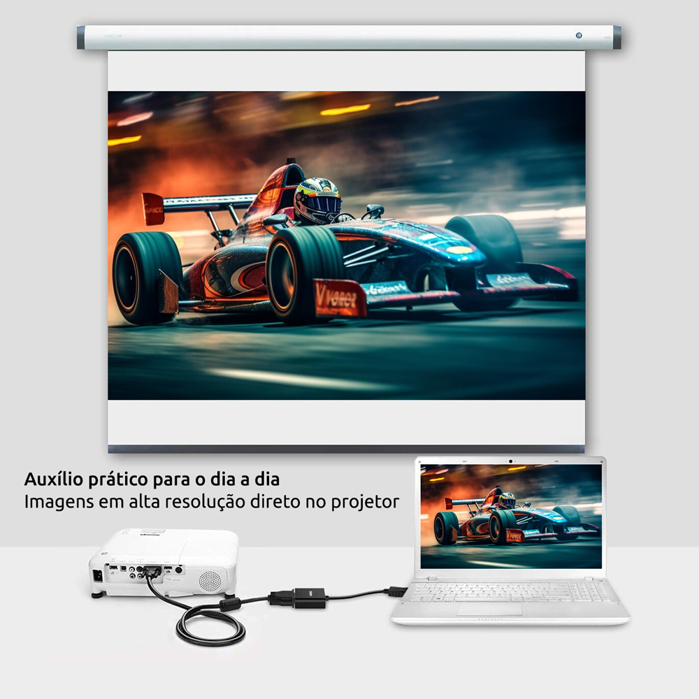Thumbnail 8 do Conversor DisplayPort para VGA Full HD - 15 cm