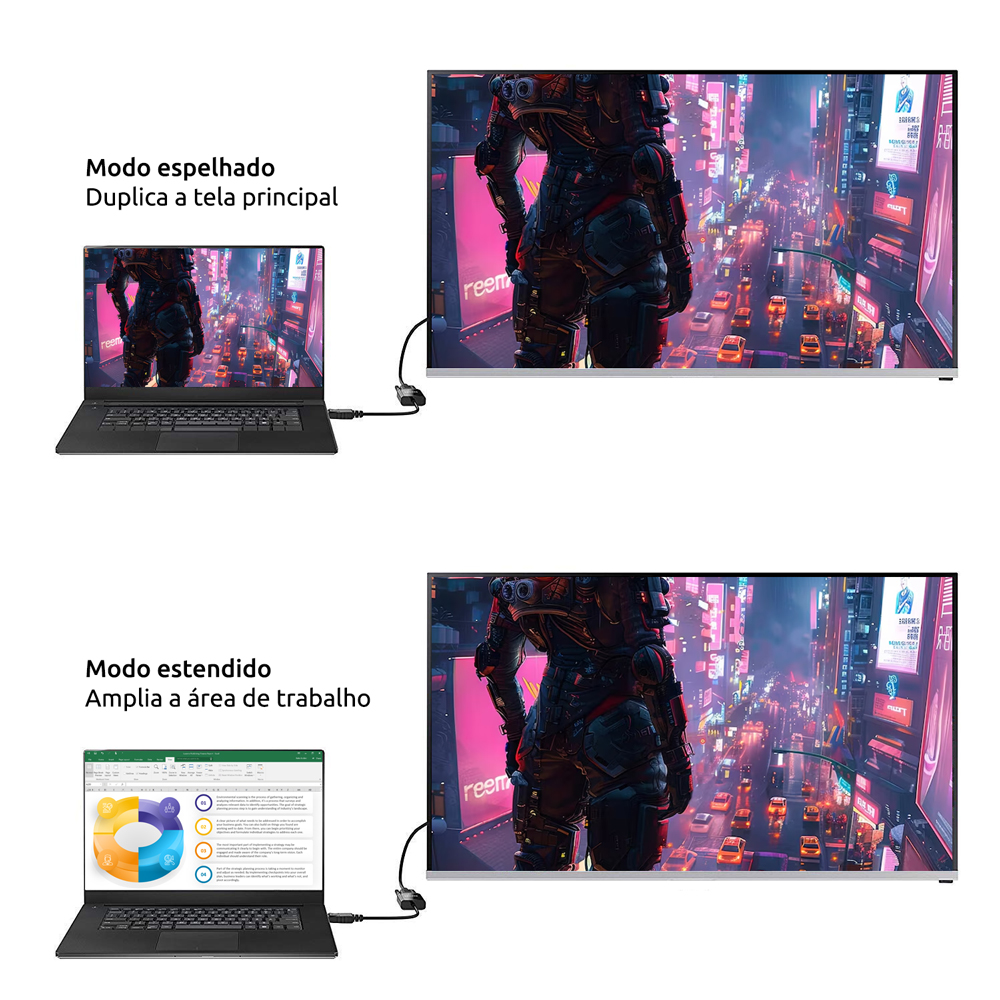 Thumbnail 6 do Conversor DisplayPort para VGA Full HD - 15 cm