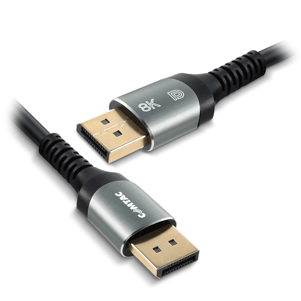 Thumbnail 2 do Cabo DisplayPort 8K Versão 1.4 com Condutor de Cobre e Conector de Metal - 2 metros