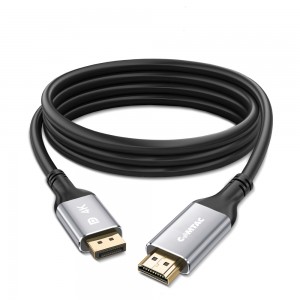 Cabo DisplayPort para HDMI 4K com Condutor de Cobre e Conector de Metal - 1 metro
