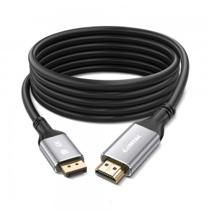 Cabo DisplayPort para HDMI 4K com Condutor de Cobre e Conector de Metal - 2 metros