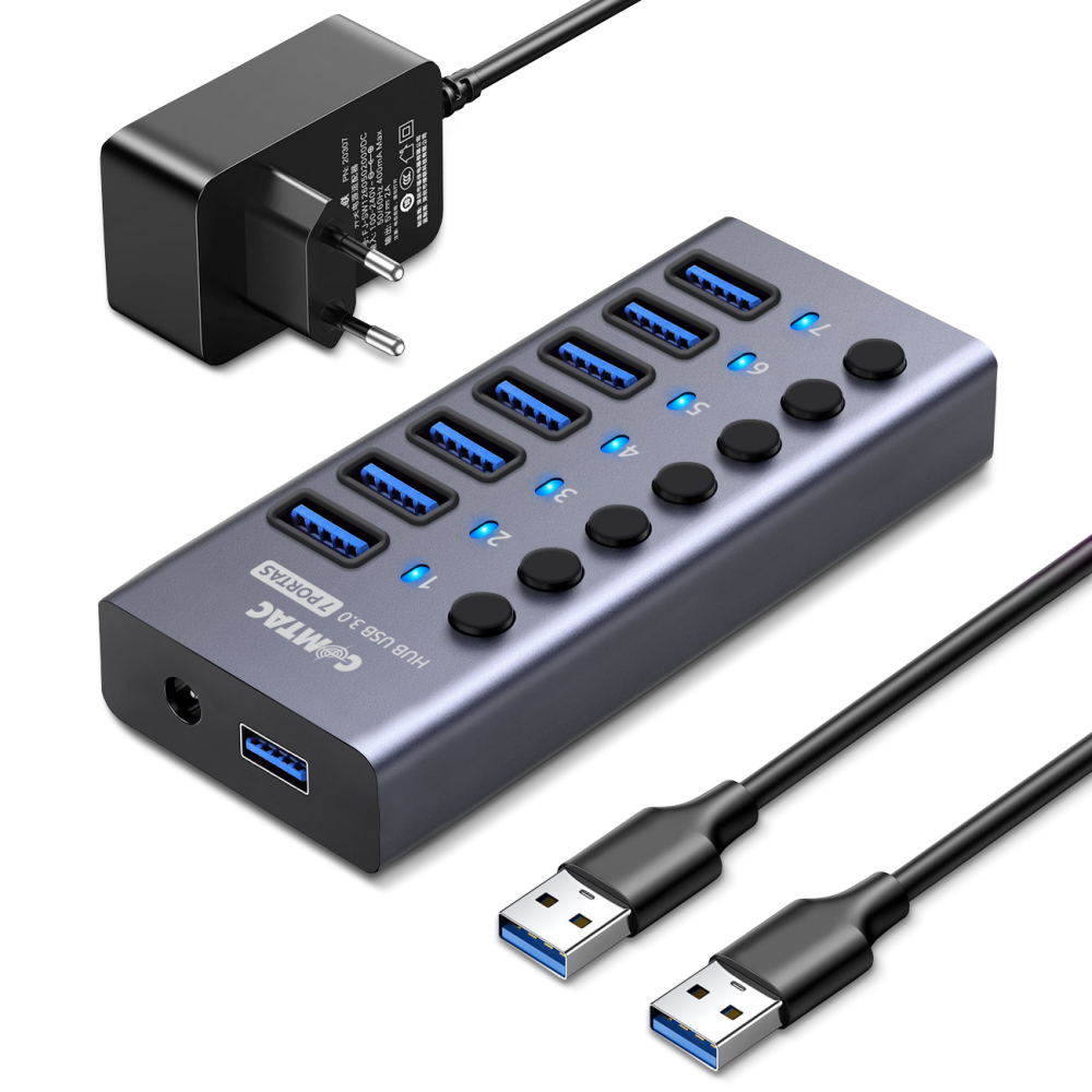 Thumbnail 2 do HUB USB 3.0 Power Switches 7 Portas