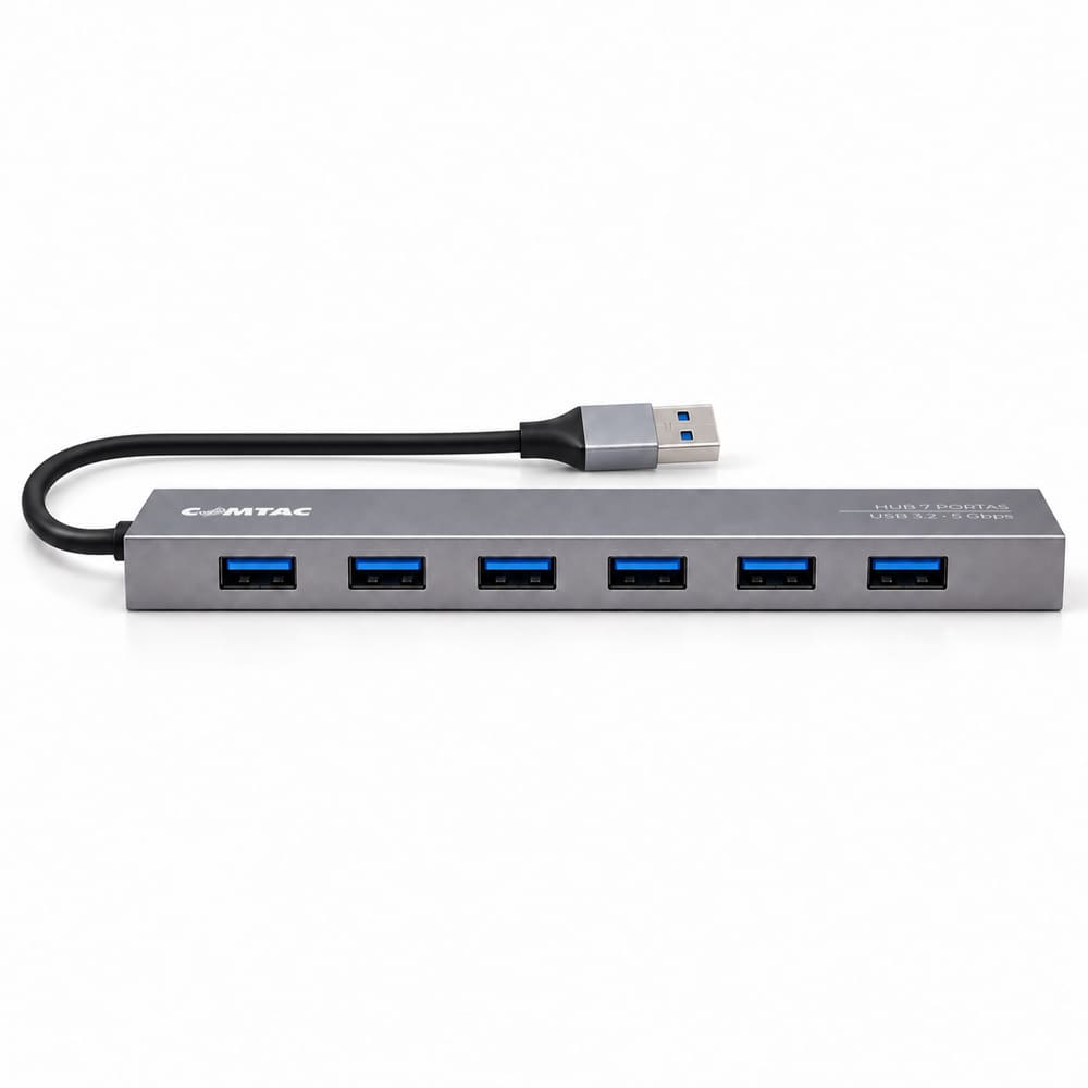 Thumbnail 3 do Hub USB 3.2 Gen 1 - 7 Portas - Linha Aluminium Comtac
