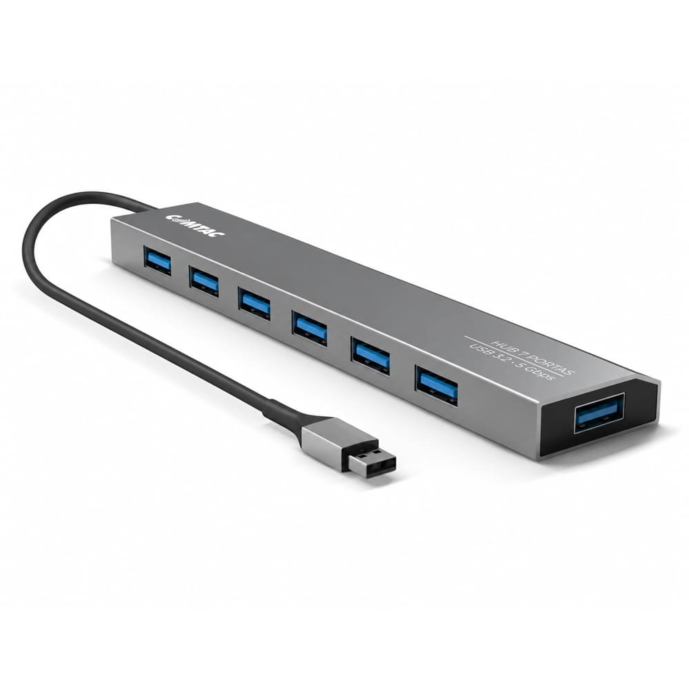 Thumbnail 1 do Hub USB 3.2 Gen 1 - 7 Portas - Linha Aluminium Comtac