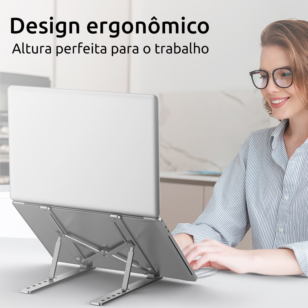 Thumbnail 2 do Suporte Para Notebook Ajustável Em Alumínio