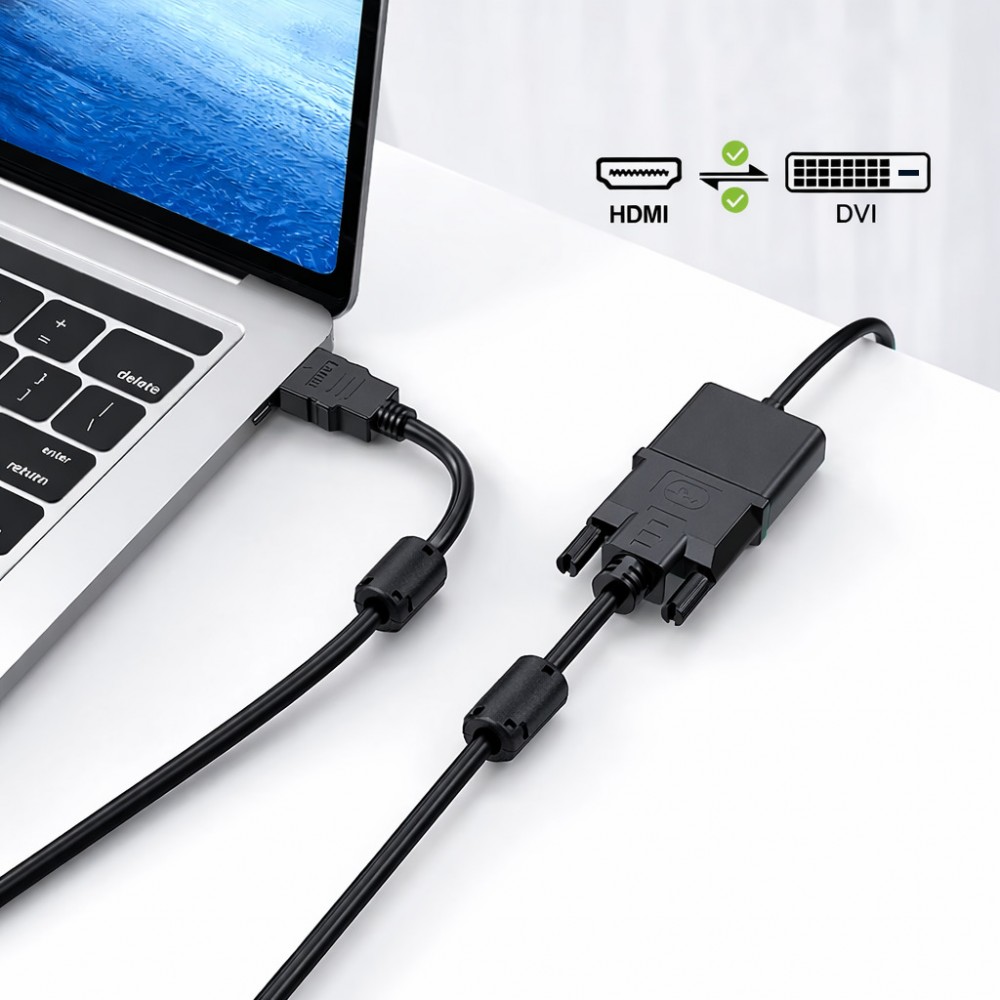 Thumbnail 3 do Cabo DVI-D (24+1) x HDMI Bidirecional 1,8 metro