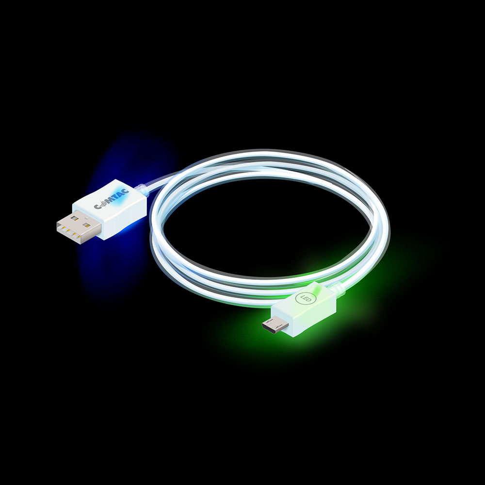Thumbnail 2 do Cabo USB 2.0 para micro USB 2.0 com LED - 1 metro