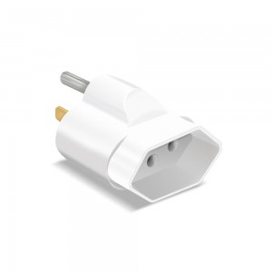 Adaptador de tomada 2P+T ABNT - NBR 14136 para tomada americana